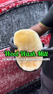【CP CAR Detailer】Car Wool Wash Mitt Anti-Scratch Multifunction Wash Mitt Car Wash Accessories 羊毛洗车手套