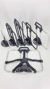 For Brompton S-bag Backpack Bracket Folding Bike Front Racks Carrier Block Flat Frame Aluminum Alloy Brackets Silver Black