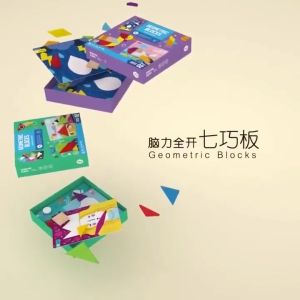 JOAN MIRO - Bộ Xếp Hình Square Tangram - Heart Tangram Kèm Sách Hướng Dẫn Cùng 17 Hình Mẫu Rực Rỡ