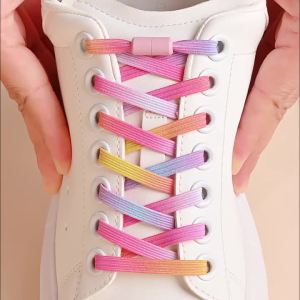 1Pair/2Pairs/4Pairs No Tie Shoe Laces Colorful Buckle Shoelaces Pearl Light Colorful Fashion Without Ties Elastic Laces Sneaker