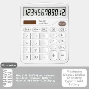 deli | Accounting Financial Calculator Solar Powered Noiseless 12 Digits