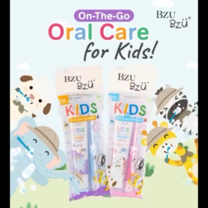 FREE🎁 with T&C | BZU BZU Kids Oral Care Travel Kit (Toothpaste + Toothbrush) - Grape / Strawberry