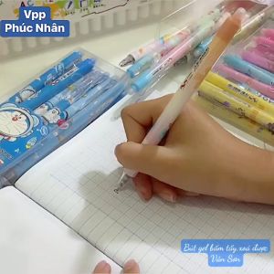 Bút Gel Bấm Tẩy Xóa Được  (Mực Xanh Tím) Đủ Mẫu VS9989-Tím 0.5mm