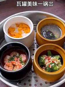 2PCS Hot Sale Ceramic Food Storage Jar Cooking Stew Pot with Lid 400 ML Household Non-Stick steaming pot Stewed soup