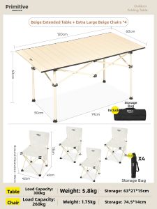 The Primitive | Portable Camping Table and Chair Set
