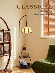 AOMAO | Retro Style Floor Lamp Shelf Ambient Light