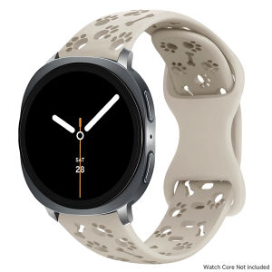Silicone Band for Samsung Galaxy Watch 8 40/44mm Breathable Dog Paw Bone Strap for Samsung Watch 8classic 46mm Women Bracelet