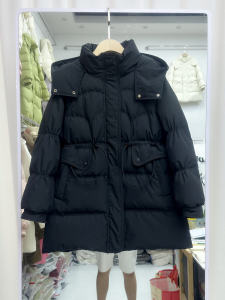 Womens Mid-Length down Jacket Hooded Thickened Winter Coat Fashionable Korean Style Warm Slimming Outerwear Byuleixue