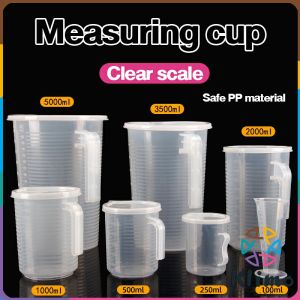 KLIMO Clear Plastic Measuring Cup Pitcher Liquid Measure Jug Cup Container