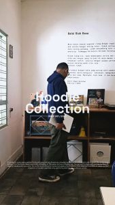 [FREE GIFT] Catenzo x Capilari - VKM 011 Sweater Hoodie Pria Biru Navy Casual