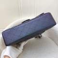 (Pre-loved) Chanel Medium Classic Flap CF in Iridescent Black Lambskin and LGHW (Model: A01112). 