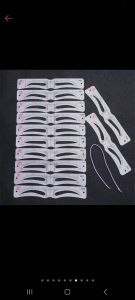 COD 12 Pcs Cetakan Alis Tali / Eyebrow Ruller / Cetakan Alis Pengait