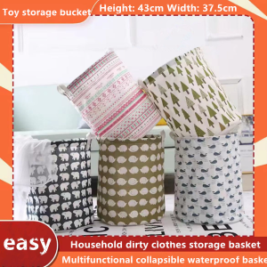 Large Capacity Foldable Water Proof Laundry Bag Canvas Clothes Toy Basket Organizer Household