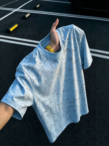 Dye Designed Regular-fit Cotton Short Sleeve T-shirt