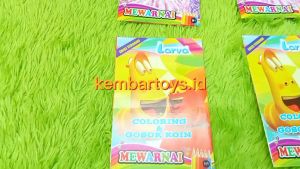 BM-KOIN BUKU MEWARNAI ANAK TK PAUD PLUS GOSOK KOIN MOTIF KARAKTER KARTUN LUCU