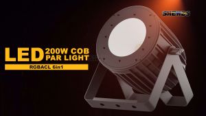 SHEHDS LED 200W RGBACL 6in1/Cool&Warm White 2in1 COB Par Light Disco Strobe Light for Festival Bar Atmosphere Dj Wedding KTV Home Party