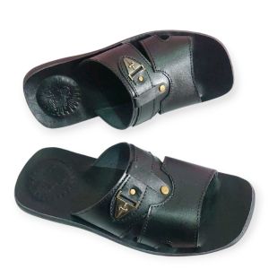 SANDAL KULIT PRIA ( GARANSI KULIT SAPI 100% ) MODEL 4042 COKLAT ( PREMIUM HIGH QUALITY )