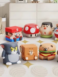 เก้าอี้เปลี่ยนรองเท้าลายการ์ตูนน่ารัก ของตกแต่งบ้าน ของขวัญสำหรับการย้ายบ้าน ขนาดเล็ก สำหรับใช้ในบ้าน วัสดุโพลีเอสเตอร์