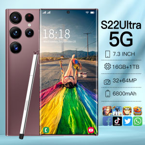 【CAN COD+READY】Original phone S22 Ultra 5G S22Ultra 5G 7.3 Inch HD full screen hp 16G RAM 1TGB ROM 32MP 64MP cheap cellphone washing warehouse Android 12.0 Face Recognition Unlocked Mobile Phones Dimensity 9000 6800Mah