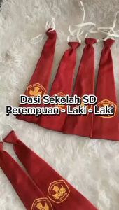 Dasi SD - Dasi Sekolah Anak SD Perempuan dan Laki - Laki / Logo Sablon / Aksesoris P N