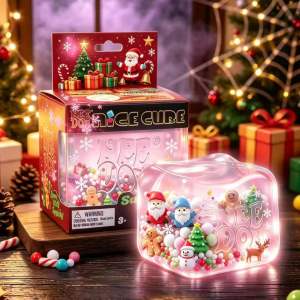 NeeDoh Nice Cube Squishy Toy Halloween Christmas Themed Squeeze Fidget Cube Stress Relief Sensory Toy Kids Adults Holiday Gift