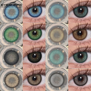 EyeShare | EYESHARE 2pcs Colored Contact Lenses Fashion Blue Green Eye Contacts Soft Black Lens Gray Beauty Pupils Brown Eyes Makeup Lens