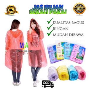 (BISA COD) PROMO Jas Hujan Sekali Pakai / Jas Hujan PLastik Murah / Rain Coat / Poncho Rain Coat