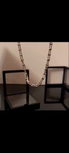 KALUNG TITANIUM PRIA WANITA SILVER ZERRIU CHAIN NECKLACES ANTI KARAT TIDAK LUNTUR-CJR TITANIUM