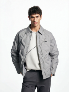 Jack Jones | Winter Warm Snap Front Straight-cut Pointed Collar Down Jacket