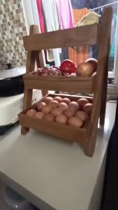 RAK BAWANG SUSUN 3 / RAK DAPUR / RAK TELUR RAK BUMBU SERBAGUNA BAHAN KAYU