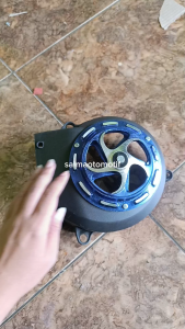 Cover Tutup Kipas Mio Sporty / Mio Smile / Fino Lama / Nouvo Lama set Spinner Sabit Biru