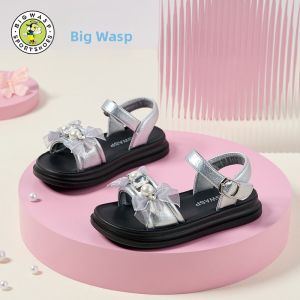 BIG WASP | Soft Bottom Non-slip Childrens Sandals Bowknot Princess Design