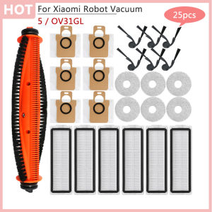 For Xiaomi Robot Vacuum 5 / OV31GL Spare Parts Main Brush Side Brush Hepa Filter Mop Cloth Dust Bag Vacuum Cleaner Accessories