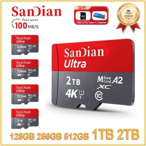 ShanDian 2TB Storage Card Micro TF SD Card 128GB 512GB High Speed Class10 256GB 100MB/s SD Card TF Card Original SD Card