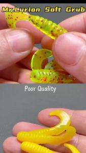 Mr.Lurion 300/500Pcs 4cm 0.6g Curly Shape Artificial Pesca Isca Crappie Perch Lure Worm Grub Maggot Bait For Fishing Tackle Sets