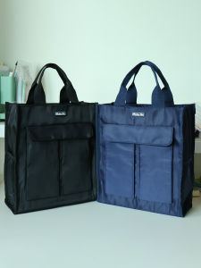 Large Capacity A4 Japanese Style Handbag Lunch Box Bag Waterproof Multi-Pocket Study Supplement Art Bag for Students