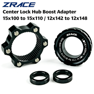 ZRACE Center Lock Hub Adapter 6-Bolt to Centerlock Conversion Kit Boost MTB Road Bike Front/Rear Thru-Axle Adapter 15x100 to 15