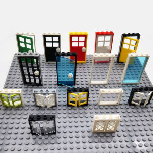 MOC House Doors Windows Building Blocks Parts City Friends Blocks Toys Compatible Classic Blocks Toys for Boys Children Bricks