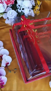 BOX KOTAK HANTARAN PERNIKAHAN/BOX SESERAHAN/BOX HANTARAN 1 SET ISI 4 PCS PAKAI TUTUP MIKA MURAH BOX