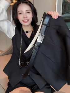 Black A-Line Wide Leg Pants Womens Fashionable High Waist Loose Slimming Versatile Simple Summer New Arrival Casual Shorts