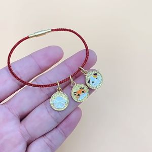 ASIX GOLD 916 Gold DIY Chinese Zodiac Gold Jewelry Beads古法金工艺12生肖3D立体金珠本命年可爱幸运珠