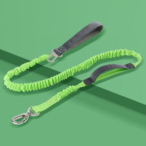 [Surprise Deal 25% off on green color]Mojioo Dog Leashes Strong Soft Padded Nylon Dog Leash with Heavy Duty Carabiner elastic traction stretch leash Dog Leash with safety buckle for Small Medium Large Dogs