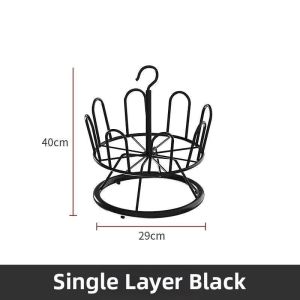Outdoor Iron Rotatable Shoe Rack