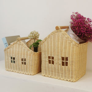 Scandinavian Wicker Decorative Basket for Storage Organizer