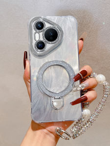 Huawei Pura80 P70Pro+ P60 P50 P40 P80 Ultra Magnetic Absorption Stand Phone Case Full Cover Lens Film Protective Shell Anti-Fall