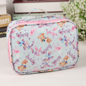 กระเป๋าเครื่องสำอางขนาดเล็กแบบพกพา กระเป๋าใส่ของใช้ในห้องน้ำสำหรับเดินทางแบบมีฟังก์ชันหลายอย่าง กระเป๋าเครื่องสำอางลายการ์ตูนน่ารัก