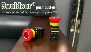 22mm Mushroom Emergency Stop Button Switch with Light Emergency Stop Power Switch Control Electrical Starter Switch 220V 10A NC