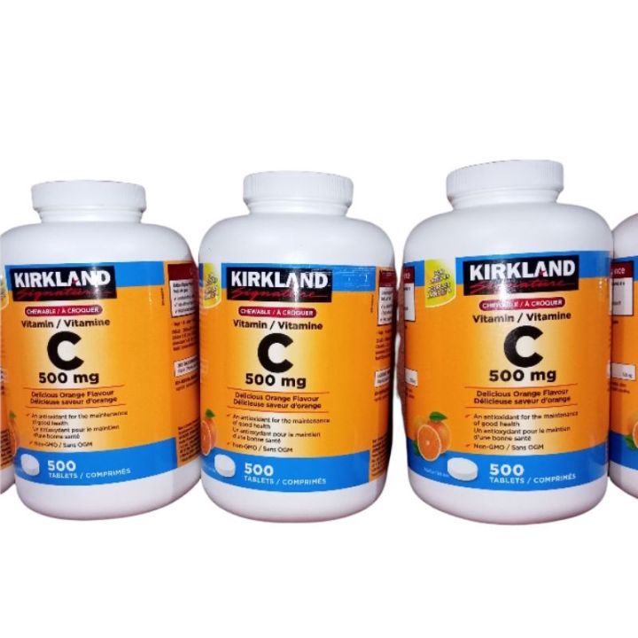 Kirkland Signature Vitamin C 500mg 500 Chewable Tablets main image 1