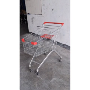 Trolley Belanja Troli Supermarket 60 liter Dengan Karet Pelindung Roda SHOPPING TROLLEY 60 LITER
