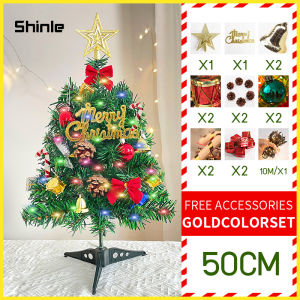 christmas decorations set Party Birthday mini christmas tree 50CM With Lights Small Accessories Home Decor